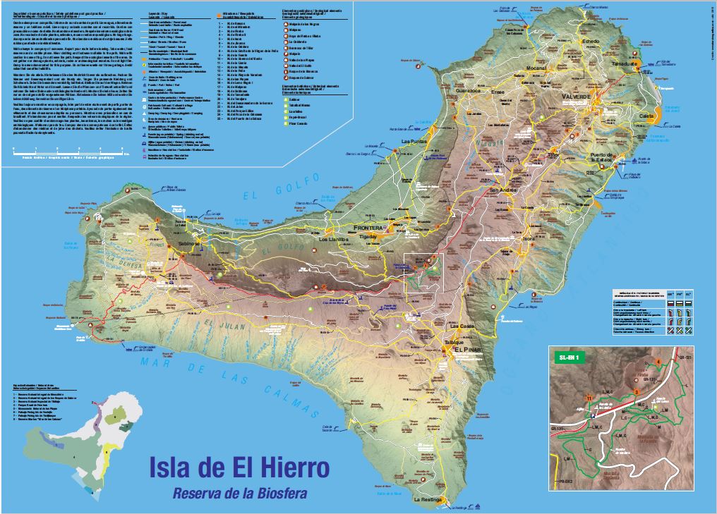 Mapa de senderos de El Hierro