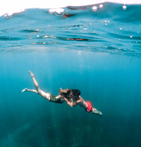 Beso bajo el mar